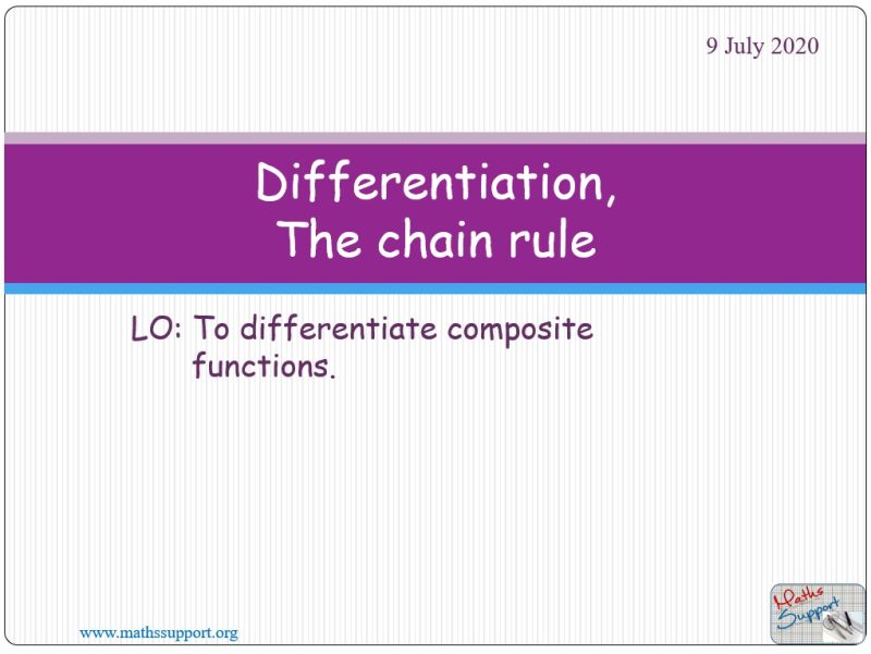Maths AI-HL 5.09.4 Differentiation: The chain rule