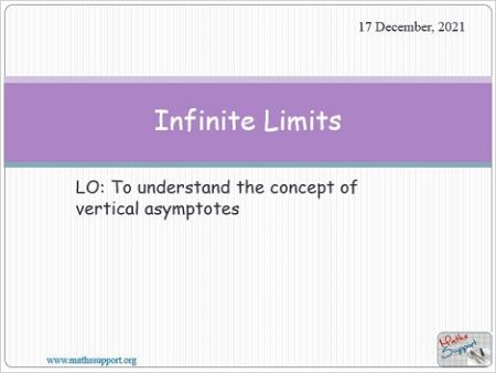 Maths AP 1.02. Infinite Limits