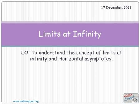 Maths AP 1.03. Limits at infinity - Polynomial functions