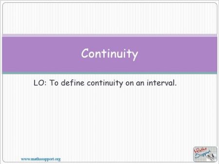 Maths AP 1.06 Continuity
