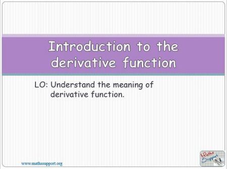 Maths AP 2.03 Introduction to derivative