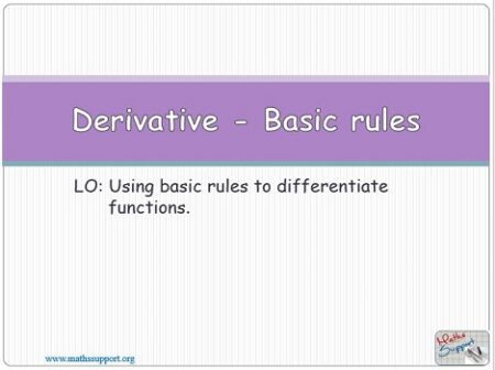 Maths AP 2.04 Basic rules of derivative
