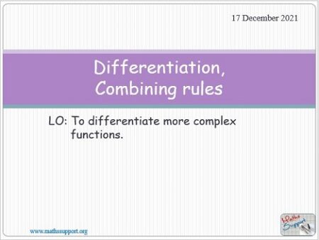 Maths AP 3.04 Combining differentiation rules