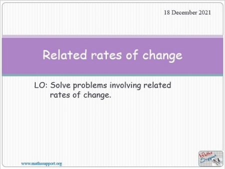 Maths AP 4.01 Related rates of change