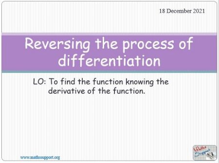 Maths AP 6.01 Antiderivative
