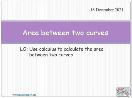 Maths AP 8.01 Area between curves