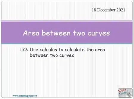 Maths AP 8.01 Area between curves
