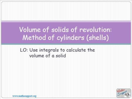 Maths AP 8.03 Volume of revolution: shells