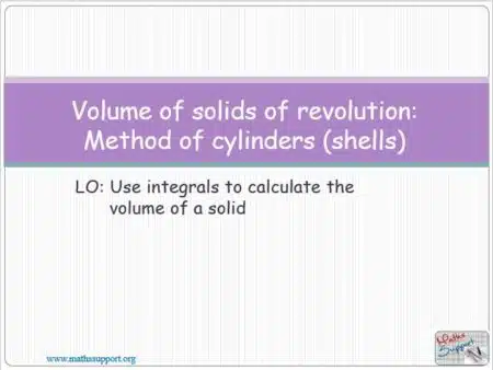 Maths AP 8.03 Volume of revolution: shells