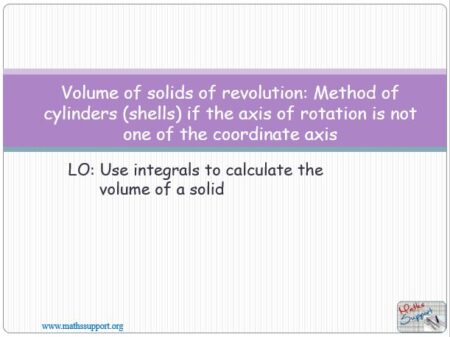Maths AP 8.04 Volume of revolution: shell, other axis