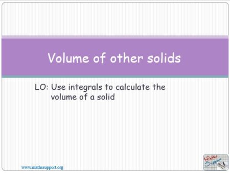 Maths AP 8.05 Volume of other solids