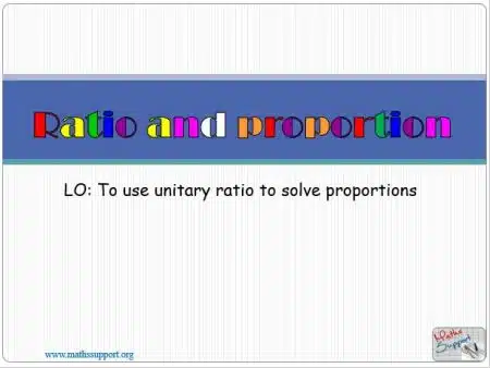 Maths IGCSE E1.05.0 Ratio and proportion