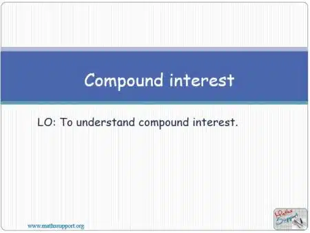 Maths IGCSE E1.08.5 Compound growth
