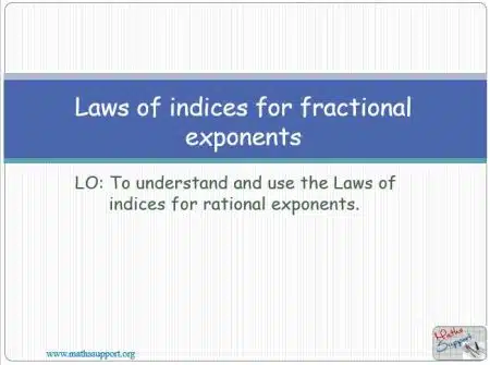 Maths IGCSE E1.09.2 Rational exponents