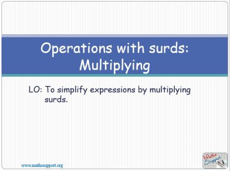Maths IGCSE E1.10.3 Multiplication of surds