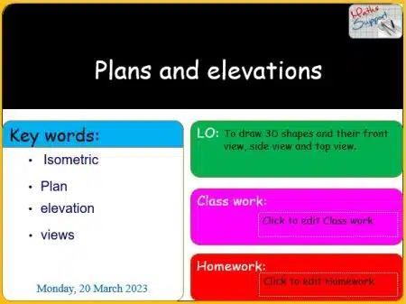 Maths KS3 – 3.06.3 Plans and elevations
