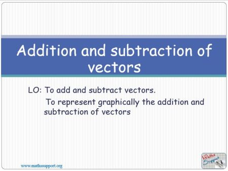 Maths IGCSE E6.20 Addition and subtraction of vectors.
