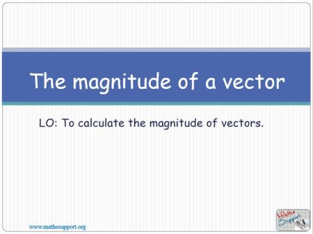 Maths IGCSE E6.30 Magnitude of a vector