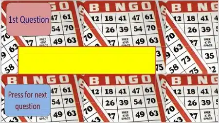 Maths Bingo - Distance between two points