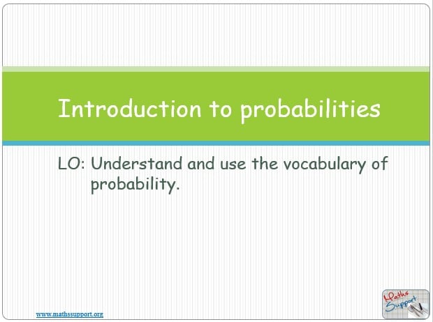 Maths IBAA – 4.51 Introduction to probability
