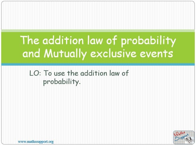 Maths IBAA – 4.62 The addition rule for combined events