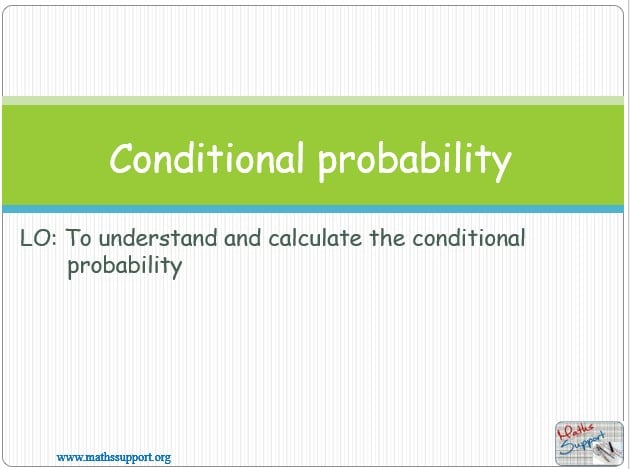 Maths IBAA – 4.64 Conditional probability