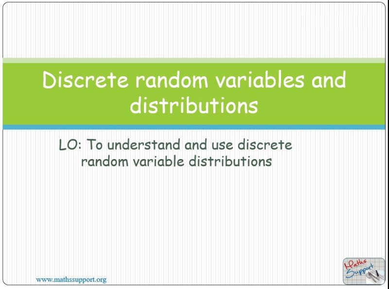 Maths IBAA – 4.071 Discrete random variable. Probability distributions