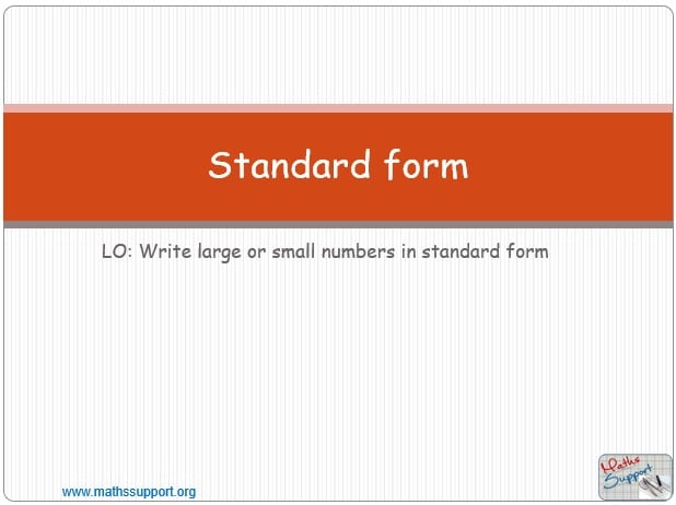 Maths IBAI - 1.11 Numbers in standard form - SL