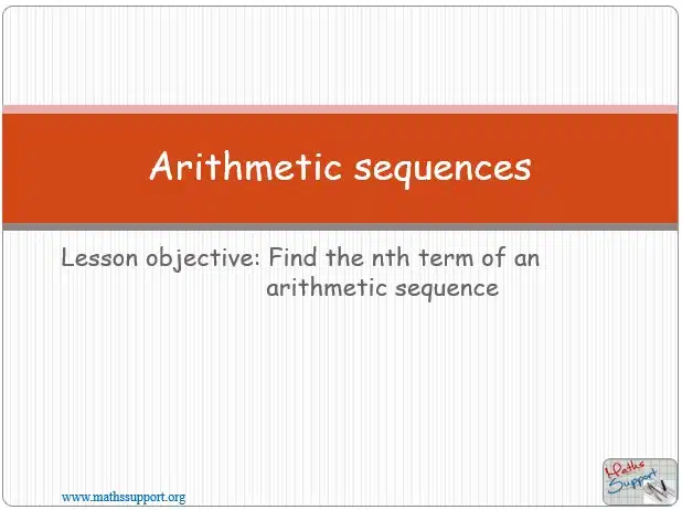 Maths IBAI - 1.21 Arithmetic   sequences