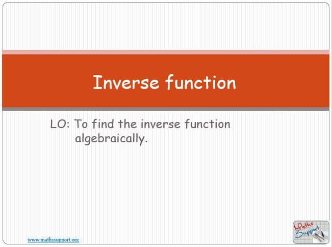 Maths IBAI – 2.24 Inverse function