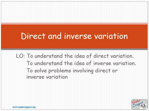 Maths IBAI – 2.54 Direct and inverse variation models
