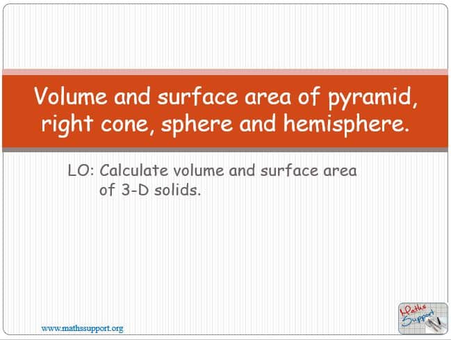 Maths IBAI – 3.12 Volume and surface area of 3D shapes