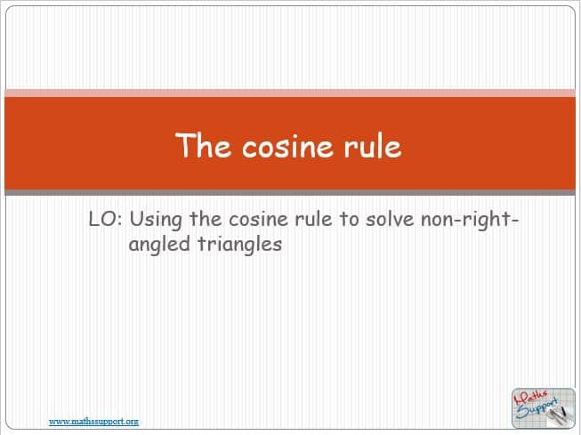 Maths IBAI – 3.23 The cosine rule