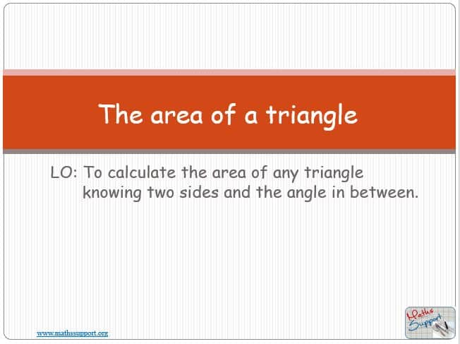 Maths IBAI – 3.24 The area of a triangle