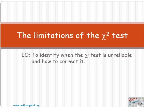 Maths IBAI – 4.114b The X²  limitations