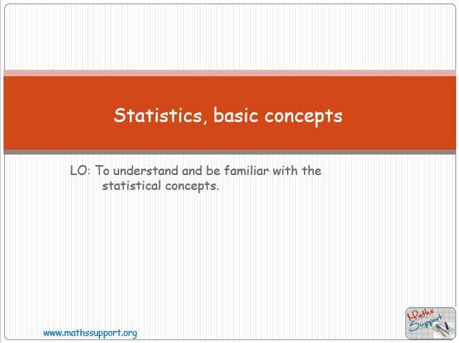 Maths IBAI – 4.11 Statistics - Basic concepts