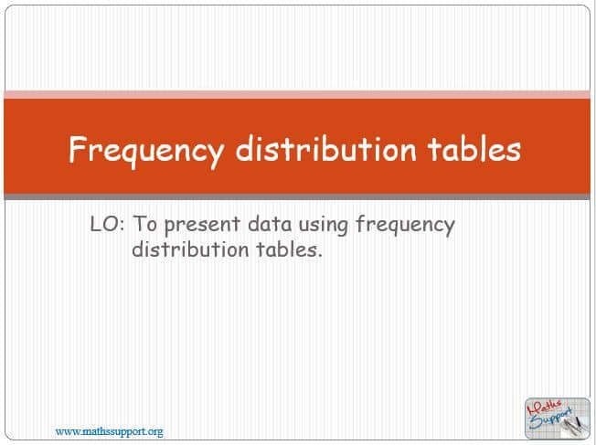 Maths IBAI – 4.21 Frequency distribution tables