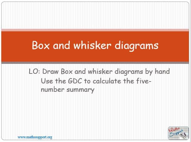 Maths IBAI – 4.24 Box and whisker diagrams