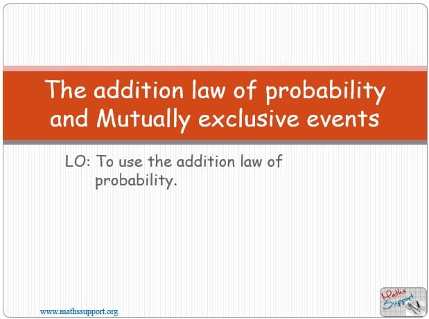 Maths IBAI – 4.62 The addition rule of probability