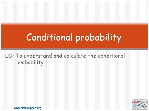 Maths IBAI – 4.64 Conditional probability