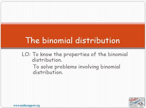 Maths IBAI – 4.81 Binomial distribution – IBAI – SL