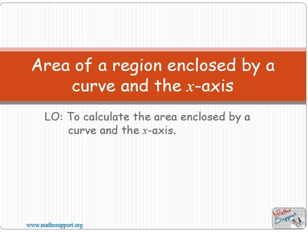 Maths IBAI – 5.54 Area enclosed by y = f(x) and the x-axis