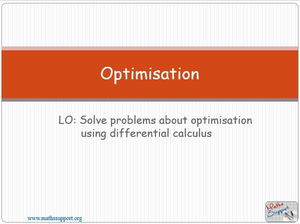 Maths IBAI – 5.71 Optimisation problems in context