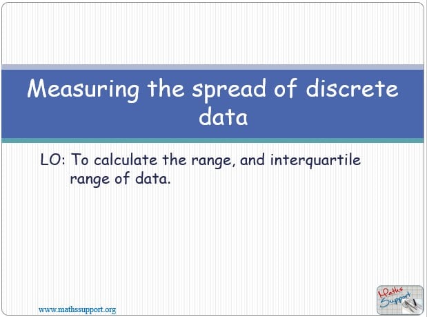 Maths IGCSE E11.41 Measuring the spread of discrete data
