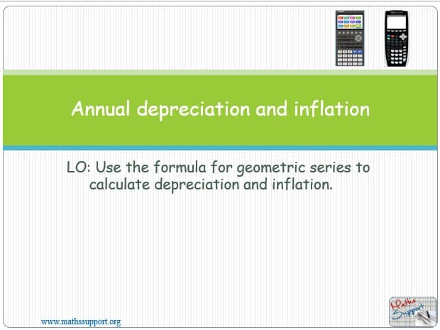 Maths IBAA – 1.42 Annual depreciation and inflation