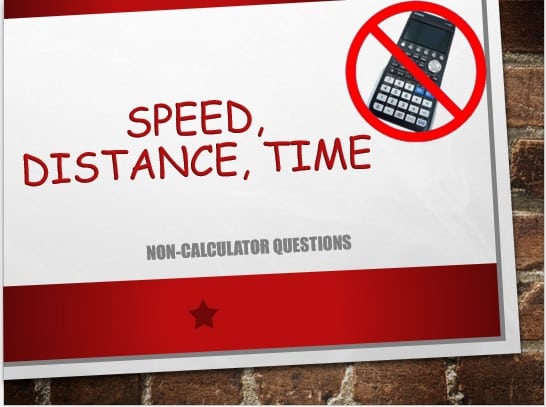 Maths IGCSE Topic 01.13: Speed, distance and time - (0607)