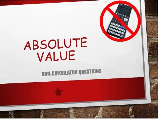 Maths IGCSE Topic 01.06: Absolute value - (0607)