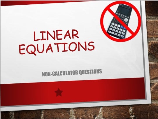 Maths IGCSE Topic 02.03: Linear equations - (0607)