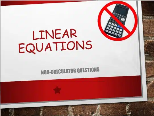 Maths IGCSE Topic 02.03: Linear equations - (0607)