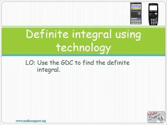 Maths IBAA – 5.053 Definite integral using technology